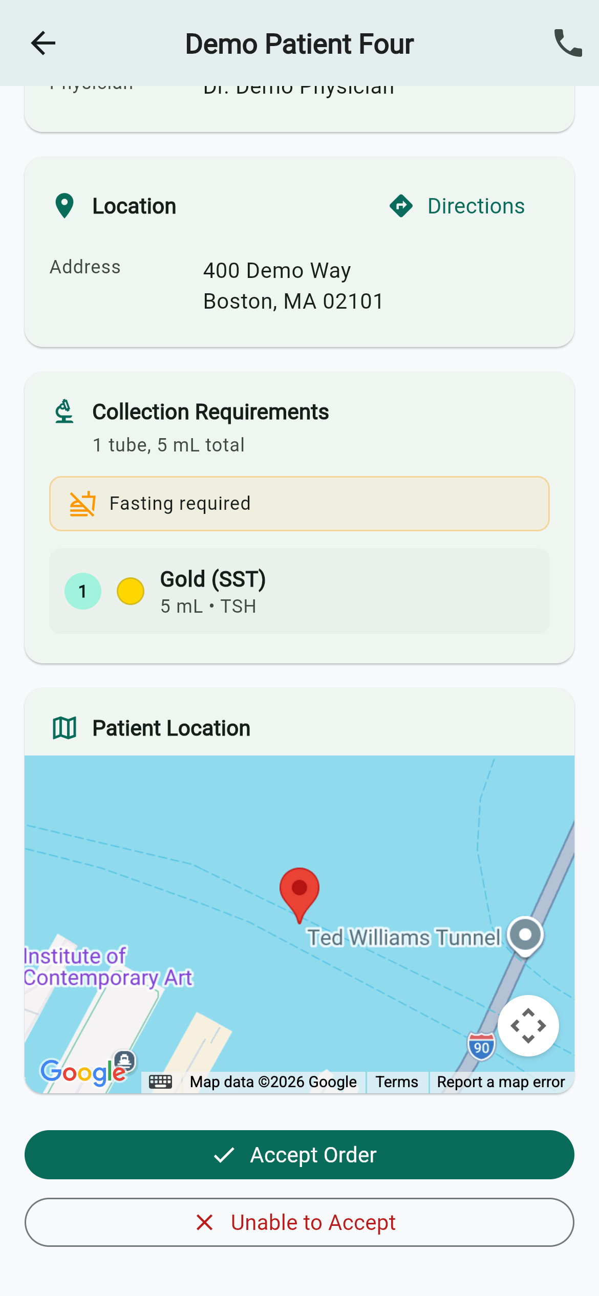 Mobile order actions